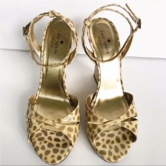 Kate Spade Vero-Ocelot Giraffe Print Wedges - Picture 12 of 15
